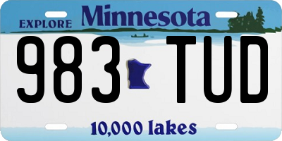 MN license plate 983TUD