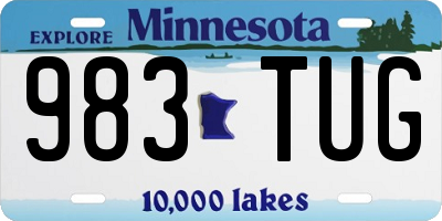 MN license plate 983TUG