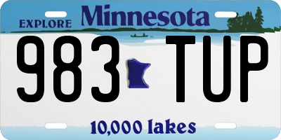 MN license plate 983TUP