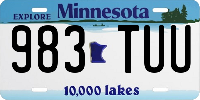 MN license plate 983TUU