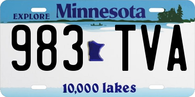 MN license plate 983TVA