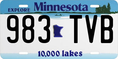 MN license plate 983TVB