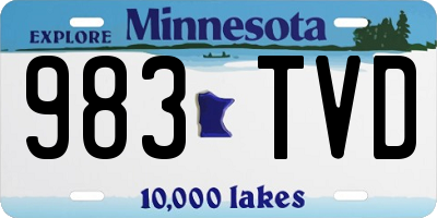 MN license plate 983TVD