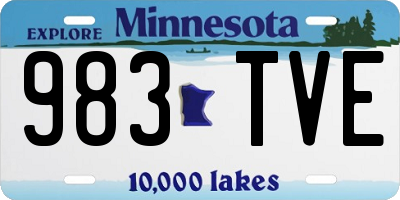 MN license plate 983TVE