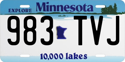MN license plate 983TVJ