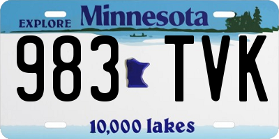MN license plate 983TVK
