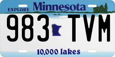 MN license plate 983TVM