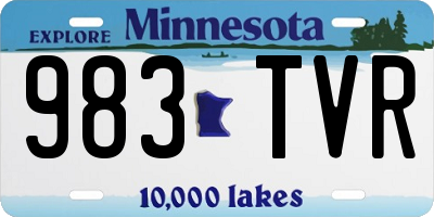 MN license plate 983TVR