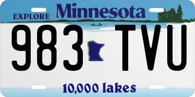 MN license plate 983TVU