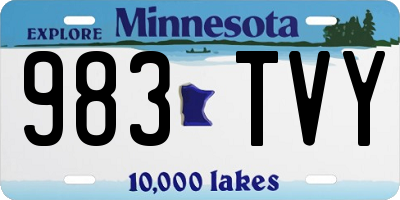 MN license plate 983TVY