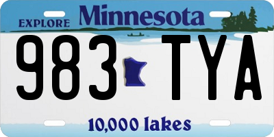 MN license plate 983TYA