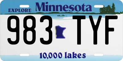 MN license plate 983TYF