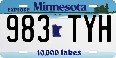 MN license plate 983TYH