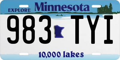 MN license plate 983TYI