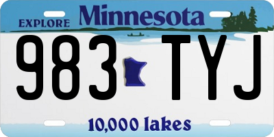 MN license plate 983TYJ