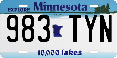 MN license plate 983TYN