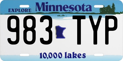 MN license plate 983TYP