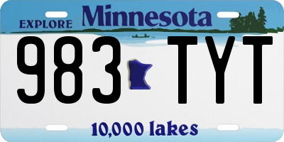MN license plate 983TYT