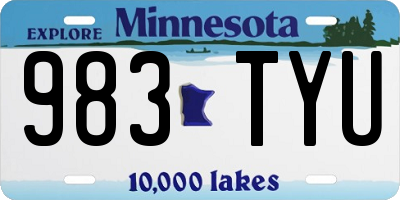 MN license plate 983TYU