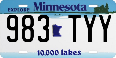 MN license plate 983TYY