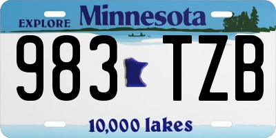 MN license plate 983TZB