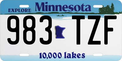 MN license plate 983TZF