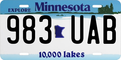 MN license plate 983UAB