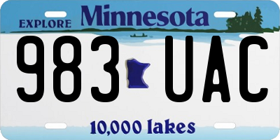 MN license plate 983UAC
