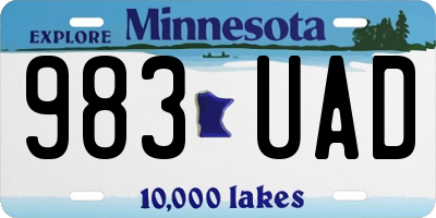 MN license plate 983UAD