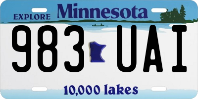 MN license plate 983UAI