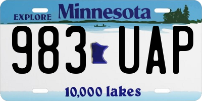 MN license plate 983UAP