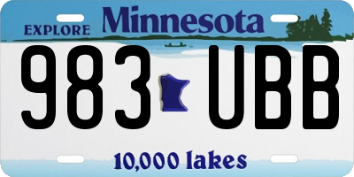 MN license plate 983UBB