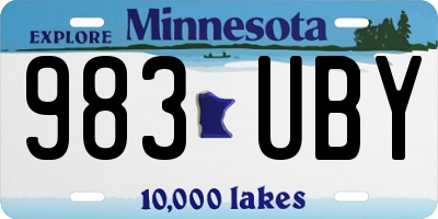 MN license plate 983UBY