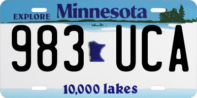 MN license plate 983UCA