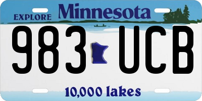 MN license plate 983UCB