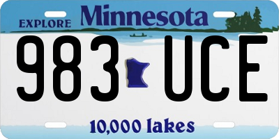 MN license plate 983UCE