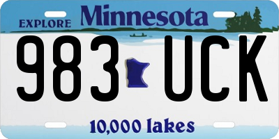MN license plate 983UCK