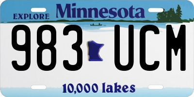 MN license plate 983UCM