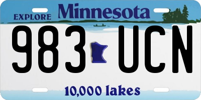 MN license plate 983UCN