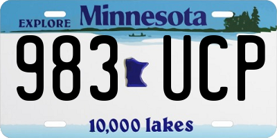 MN license plate 983UCP