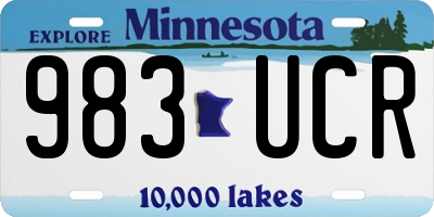 MN license plate 983UCR