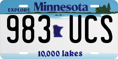 MN license plate 983UCS