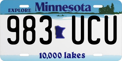 MN license plate 983UCU