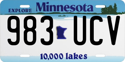 MN license plate 983UCV