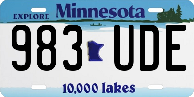 MN license plate 983UDE