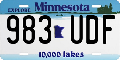 MN license plate 983UDF