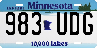 MN license plate 983UDG