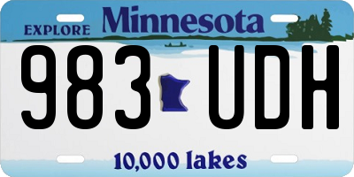 MN license plate 983UDH