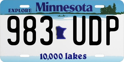 MN license plate 983UDP