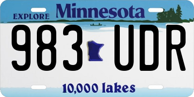 MN license plate 983UDR